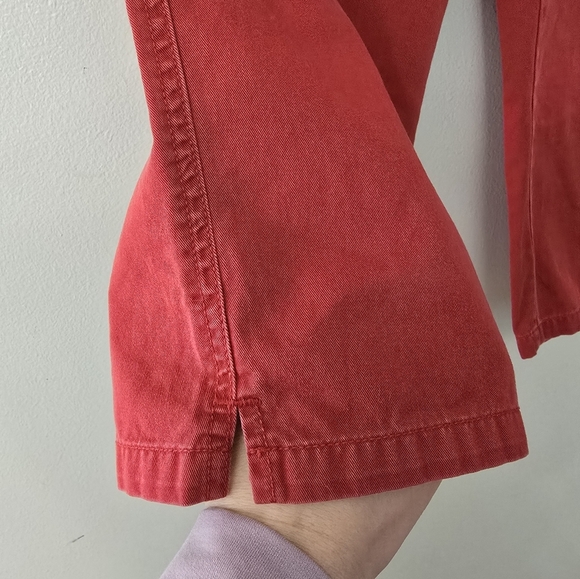 LRL Lauren  Jeans Co Womens 10 Red 100% Cotton Capri Preppy Casual chino - Picture 2 of 11